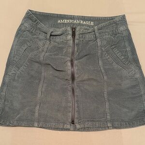 American Eagle Outfitters Gray Corduroy Mini Skirt
